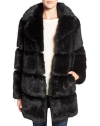 Kate Spade New York Grooved Faux Fur Coat