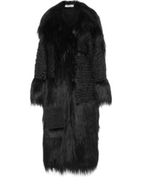 Stella McCartney Nyla Embroidered Faux Fur Coat