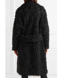Saint Laurent Oversized Double Breasted Faux Shearling Coat