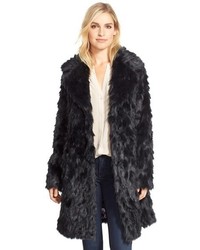 Eliza J Shaggy Faux Fur Coat