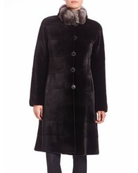 The Fur Salon Reversible Chinchilla Sheared Mink Fur Coat