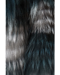 Yves Salomon Variegated Fox Fur Coat