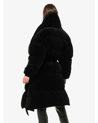 Alexandre Vauthier Velvet Feather Down Cotton Puffer Coat