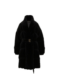 Alexandre Vauthier Velvet Feather Down Cotton Puffer Coat