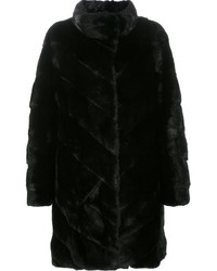 Yves Salomon Chevron Fur Coat