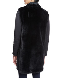 Elie Tahari Berit Reversible Faux Fur Trimmed Coat