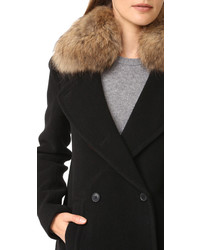 Soia & Kyo Farrah Coat With Fur Trim