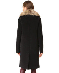 Soia & Kyo Farrah Coat With Fur Trim