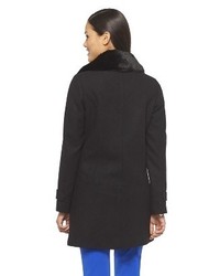 Mossimo Faux Fur Collar Coat Black 