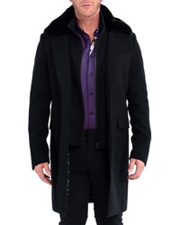 Maceoo Kingfur Wool Cashmere Overcoat With Genuine Fox
