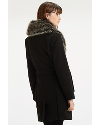 Oasis Abigail Faux Fur Collar Coat