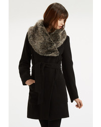 Oasis Abigail Faux Fur Collar Coat