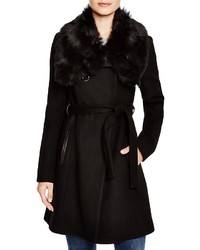 Diane von Furstenberg Sofia Fur Collar Coat