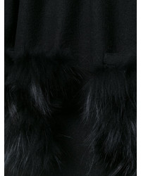 Ermanno Scervino Zipped Fur Trim Coat