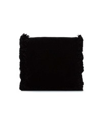 Versace Black Pillow Talk Small Velvet Shoulder Bag
