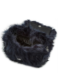Karl Lagerfeld Faux Fur Shoulder Bag