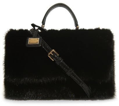 Dolce & Gabbana Mini Miss Sicily Mink Fur Cross Body Bag, $2,564 ...