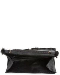 Omg Faux Fur Flap Crossbody Clutch