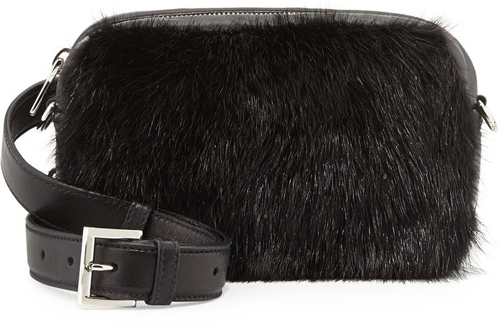 Prada Nappa Bomber Mink Fur Belt Bag Black | Where to buy \u0026amp; how to ...  