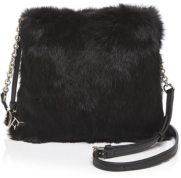 black fur crossbody bag