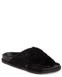 Topshop Harissa Textured Faux Fur Slide Sandal