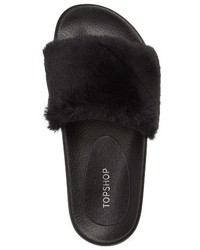 Topshop Harlow Faux Fur Slide Sandal
