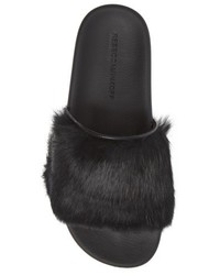 Rebecca Minkoff Sammi Genuine Fur Slide Sandal