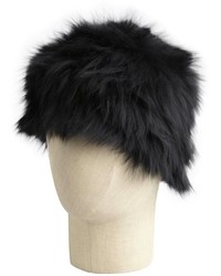 Surell Black Fox Fur Bubble Hat