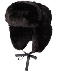 Imposter Faux Fur Trapper Hat Black