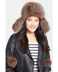 Kyi Kyi Genuine Fox Fur Trapper Hat