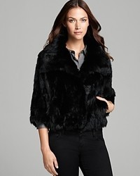 Adrienne Landau Rabbit Fur Chubby Jacket