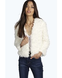Boohoo Amelia Mongolian Crop Faux Fur Coat