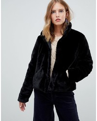 Only Faux Fur Cropped Coat