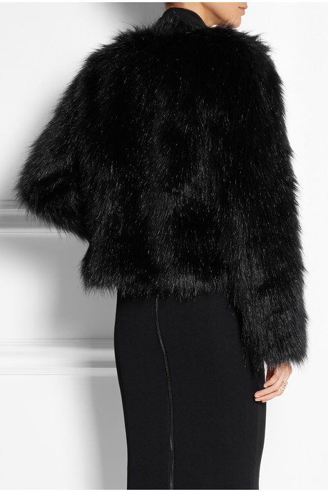 Target black 2024 faux fur jacket