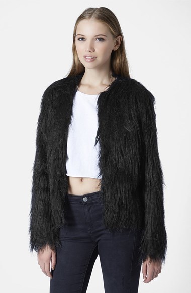 kloof Gelukkig lucht Topshop Gorilla Faux Fur Jacket, $150 | Nordstrom | Lookastic