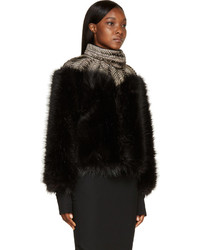 Iris Van Herpen Black Fur Biopiracy Coat