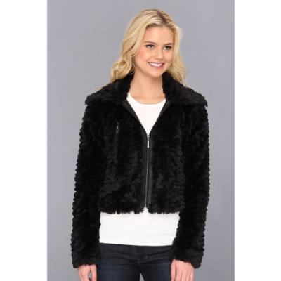 Kensie Faux Fur Jacket Coat Black, $72 | Zappos | Lookastic