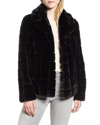 Kristen Blake Quilted Faux Fur Jacket