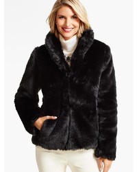 Talbots Short Faux Fur Coat