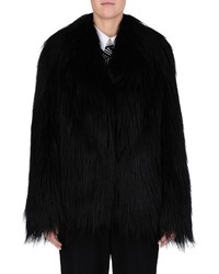 Stella McCartney Black Fur Free Fur Dan Coat