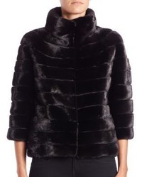 The Fur Salon Three Quarter Sleeve Mink Jacket