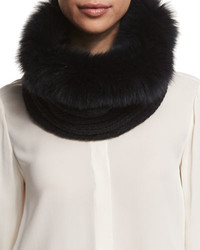 Loro Piana Cashmere Lined Fox Fur Collar