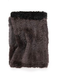 Jocelyn Colorblock Knitted Fur Infinity Scarf