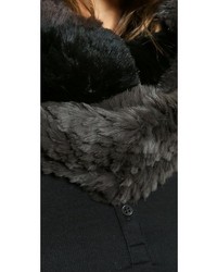 Jocelyn Colorblock Knitted Fur Infinity Scarf