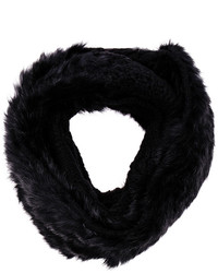 Diane von Furstenberg Dyed Rabbit Fur Cable Knit Scarf