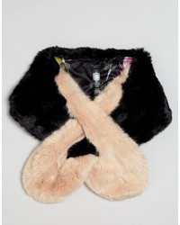 Ted Baker Faux Fur Contrast Scarf