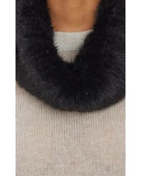 Barneys New York Knitted Mink Cowl Scarf