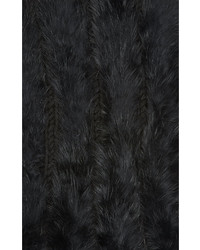 Hat Attack Rabbit Fur Rib Knit Cowl Black