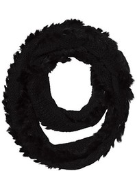 Rudsak Nana Cable Knit Scarf With Fur Trim