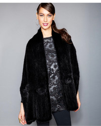 The Fur Vault Knitted Mink Fur Rosette Stole